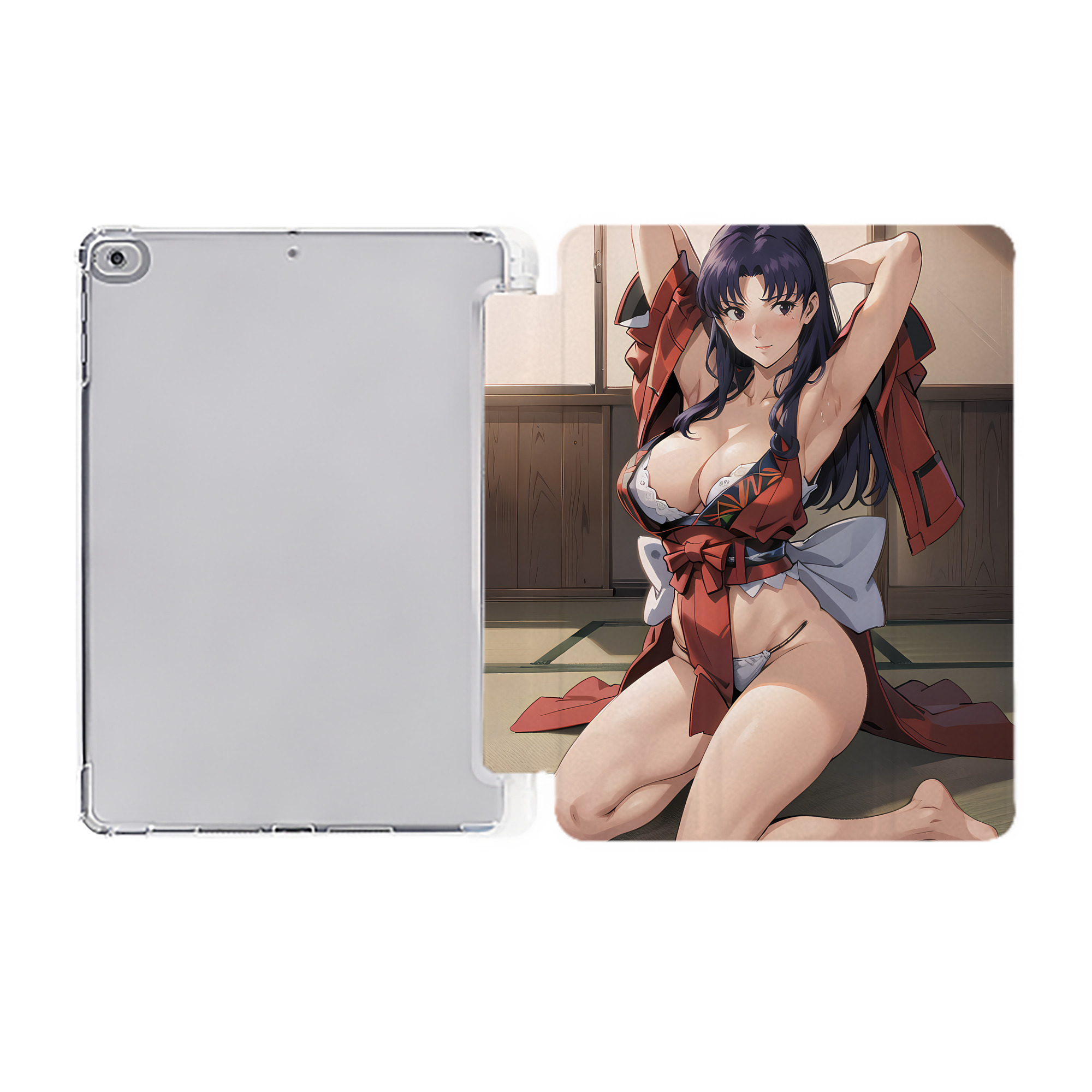 （画像用） EVA 新世紀エヴァンゲリオン IPad ケース ペン収納付き 三つ折りスタンド PUレザー×シリコン 対応機種9.5/10.5/10.9インチ